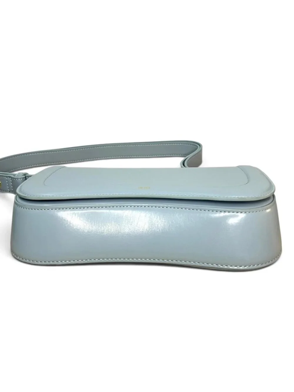 JW Pei Baby Blue Shoulder Bag With Adjustable Strap & Gold Hardware Minimalist
